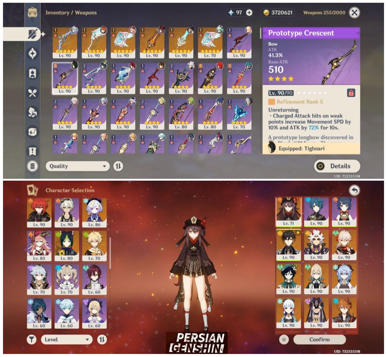 Hu_Tao , Cyno , Zhongli , Itto , Kazuha , Venti , Jean , Ganyu , Childe , Diluc , Tighnari , Qiqi