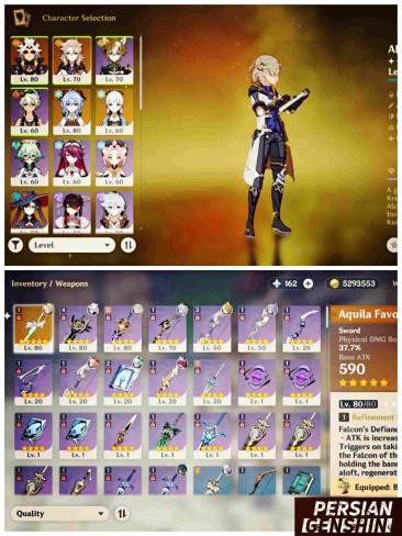 Albedo- Arataki Itto- Ganyu- Kamisato Ayaka- Keqing- Mona