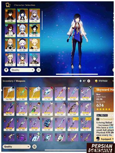 Ganyu- Venti- Yelan- Zhongli- Jean- Jean- Keqing- Qiqi