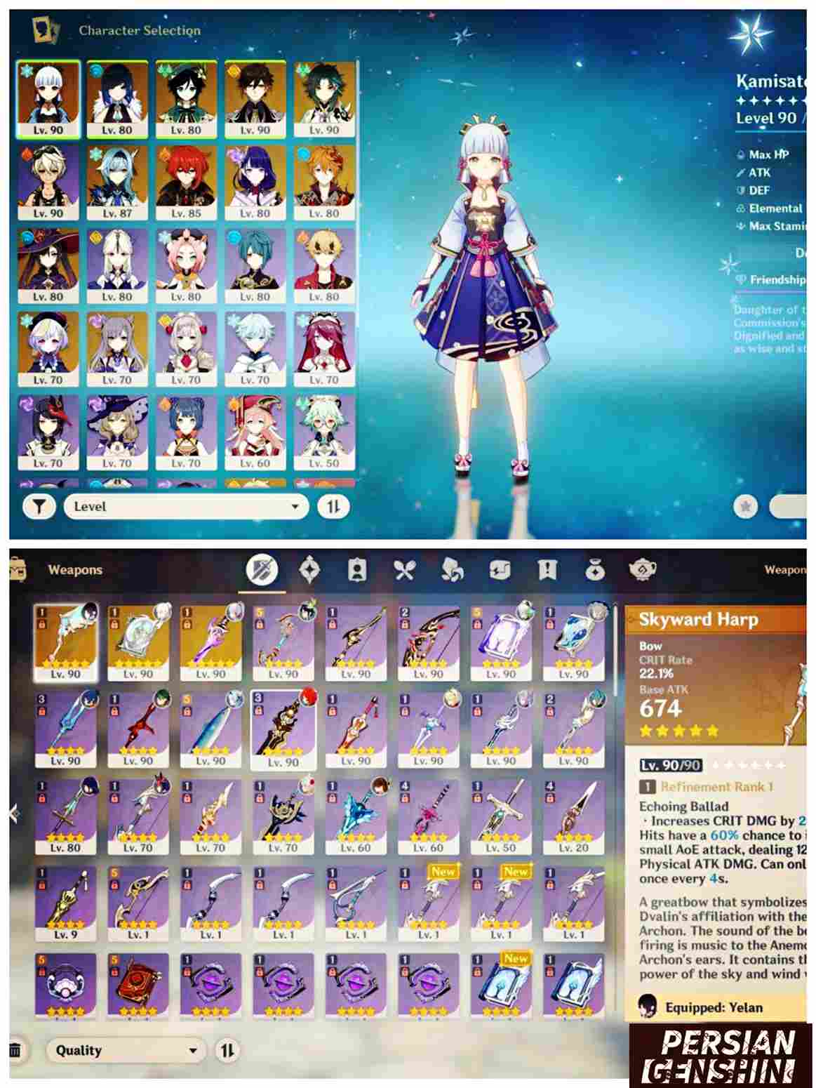 Childe- Xiao- Venti- Zhongli- Eula- Kamisato Ayaka- Raiden Shogun- Yelan- Diluc- Mona- Keqing- Qiqi- Aloy