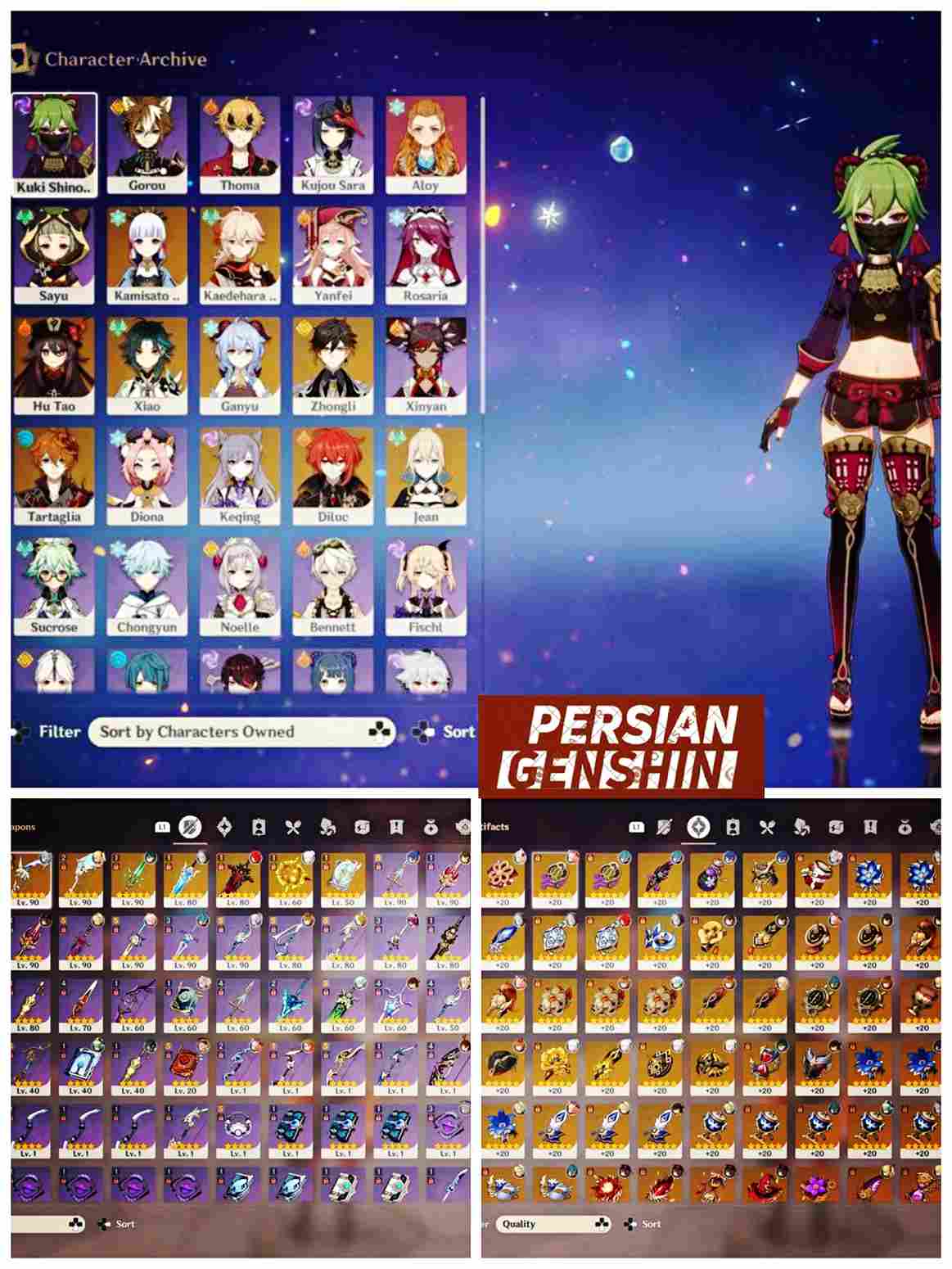 Kaedehara Kazuha- Zhongli-Xiao- Ganyu- Kamisato Ayaka- Childe- Hu Tao- Jean- Diluc- Keqing- Aloy