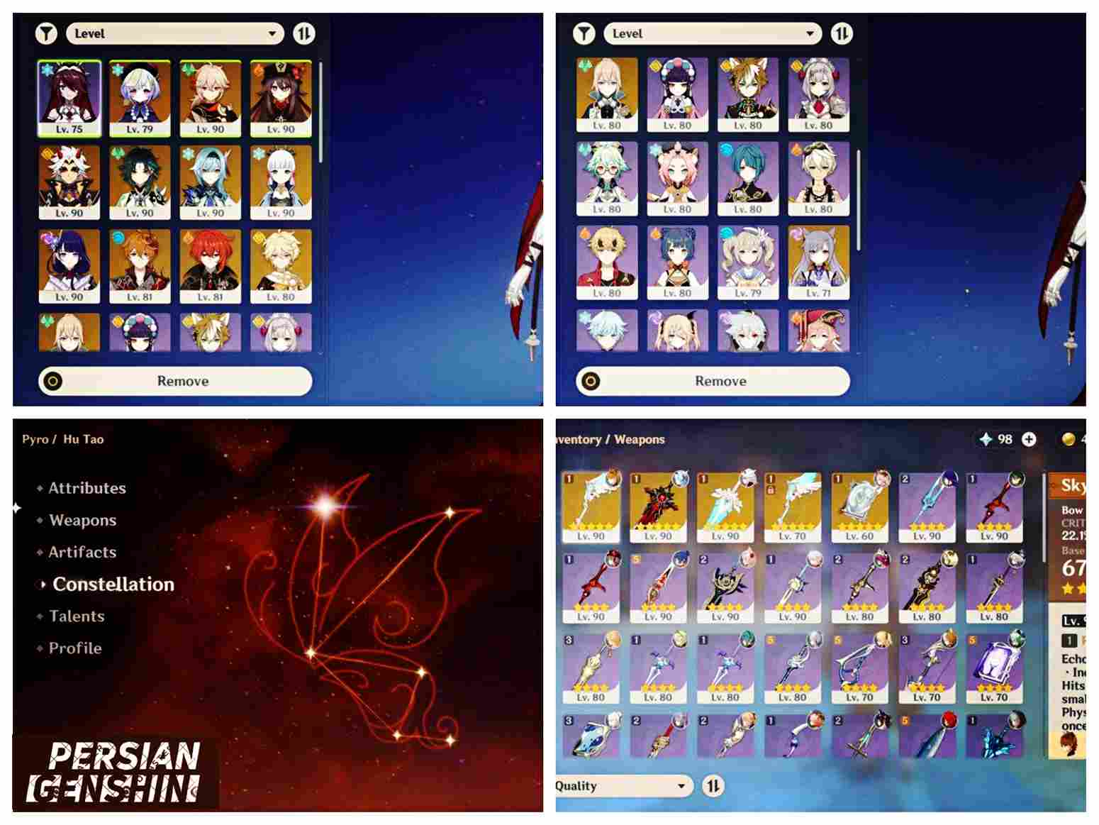 Eula- Xiao- Kaedehara Kazuha- Hu Tao- Arataki Itto- Qiqi- Tartaglia- Kamisato Ayaka- Raiden Shogun- Jean- Diluc- Keqing