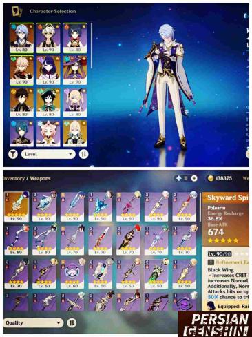 Zhongli- Raiden Shogun- Venti- Kamisato Ayato- Kaedehara Kazuha- Jean- Diluc- Mona- Qiqi